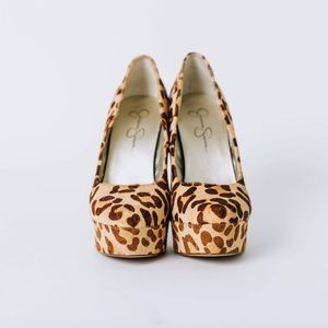 Jessica Simpson Leopard Print Platform Stiletto